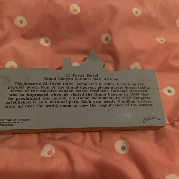 El Tovar Hotel Grand Canyon National Park Shelf Sitter The Cats Meow Vintage - Picture 5 of 10